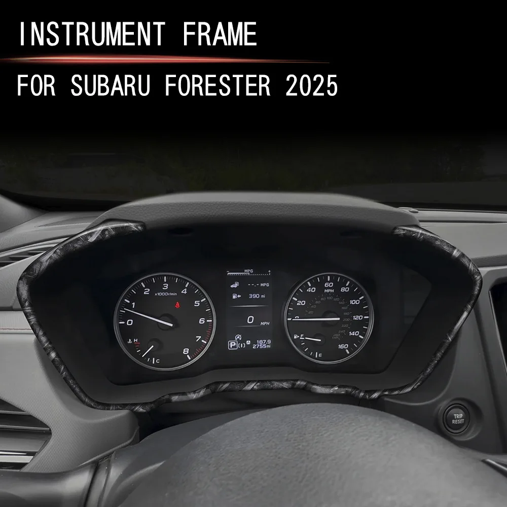 

Для Subaru Forester 2025, АБС-пластик, кованое углеродное волокно, левый руль, автомобильный ЖК-экран прибора, рамка, внутренняя панель приборов