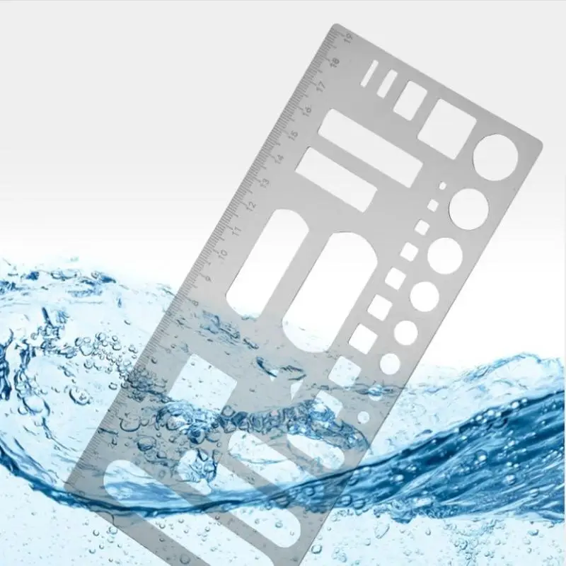 

Многофункциональная стальная линейка-планировщик с геометрическим узором, полая, из нержавеющей стали, для черчения и рисования, для повседневного использования