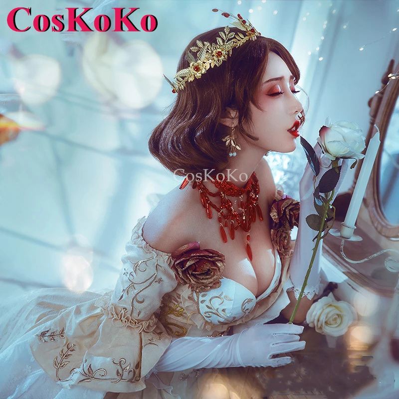 CosKoKo Mary Cosplay Game Identity V Costume Bloody Queen Blood Feast Gorgeous Lolita Dress Halloween Party Role Play Clothing