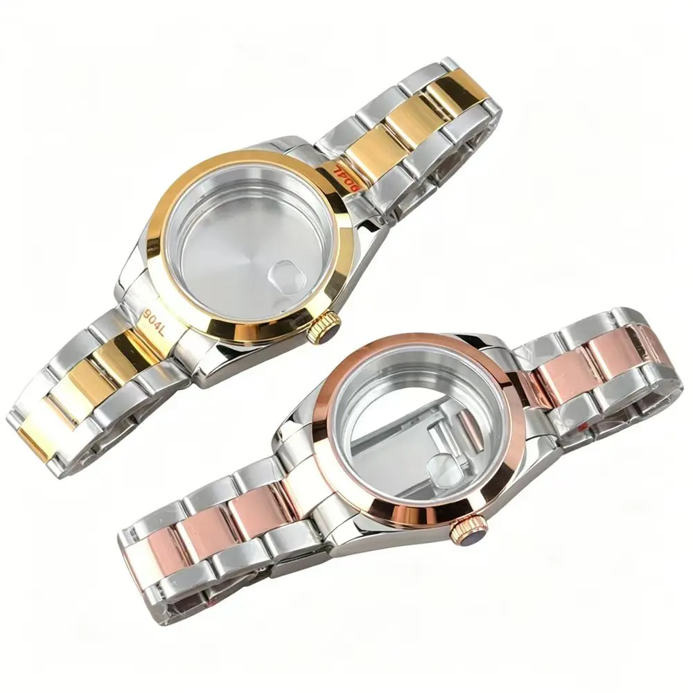 

36mm 39mm NH35 NH36 Watch Case Waterproof Sapphire glass Suitable For NH35 NH36 Movement Stainless Steel Polish Oyster Bracelet