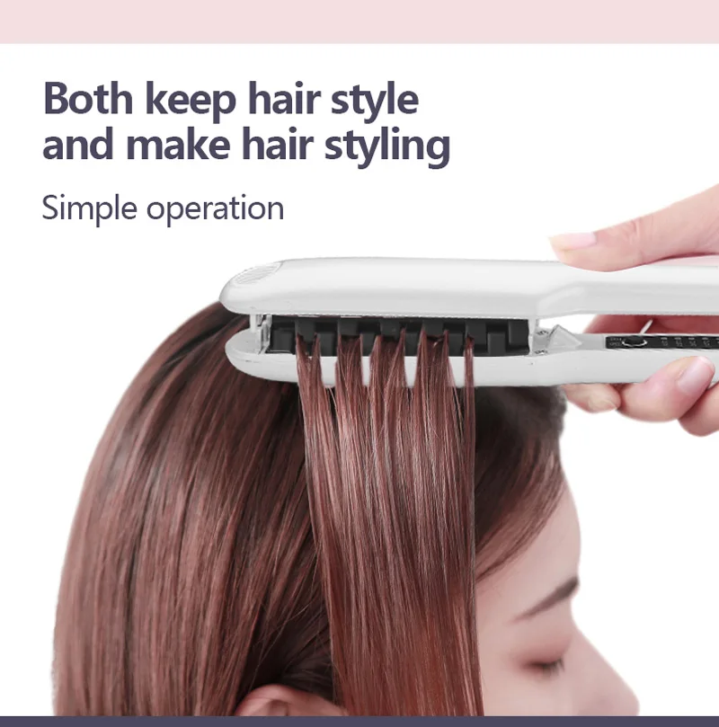 3D Gitter Haar Crimper profession elle flauschige Eisen erhöhen Volumen Keramik Haar Werkzeug Haar Waver Styling Crimpen Dauerwelle Zange – Detail 8