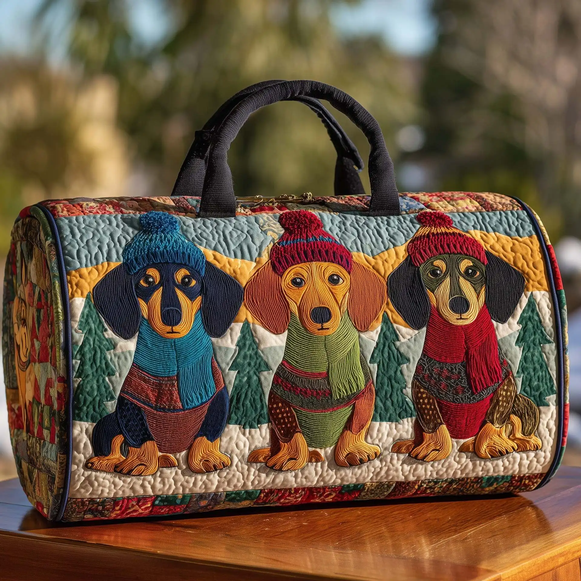 

3D Printed Quilted Bags dog funny Personalized Gifts Bags Handbag Tote Bag Custom Training Travel Bag Beach Hiking Camping
