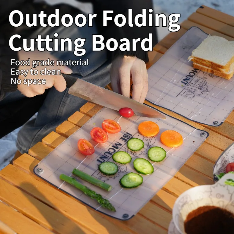 

Outdoor Folding PP Cutting Board Portable Odorless Dinner Board Camping Picnic & Travel Lightweight Durable Camping Accessories