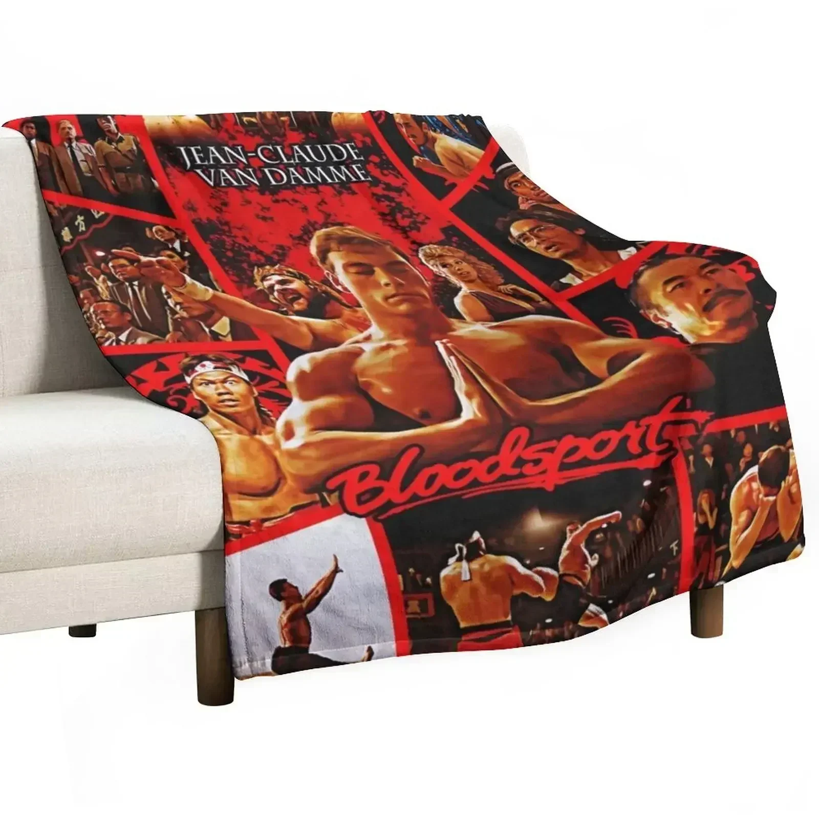 

BLOODSPORT alternative movie poster Throw Blanket Large Thermals For Travel Blankets