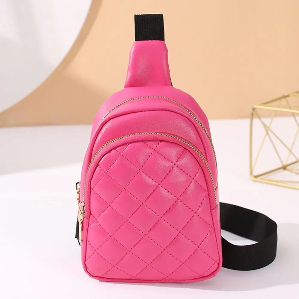 1PC Women's Chest Bag Pure Color Leather Women's Bag High Quality Shoulder Bag Casual Women's Crossbody Bag Fashion Travel Pack