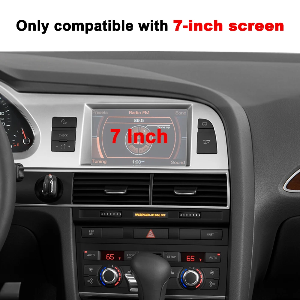 Radio de coche inalámbrico CarPlay Android Auto de 7 pulgadas para Audi Q7 4L 2005-2015 MMI 2G MMI 3G Reproductor de vídeo multimedia con pantalla táctil Linux con YouTube en línea Airplay Autolink Mirror Link WiFi Bluetooth GPS Navegación 3