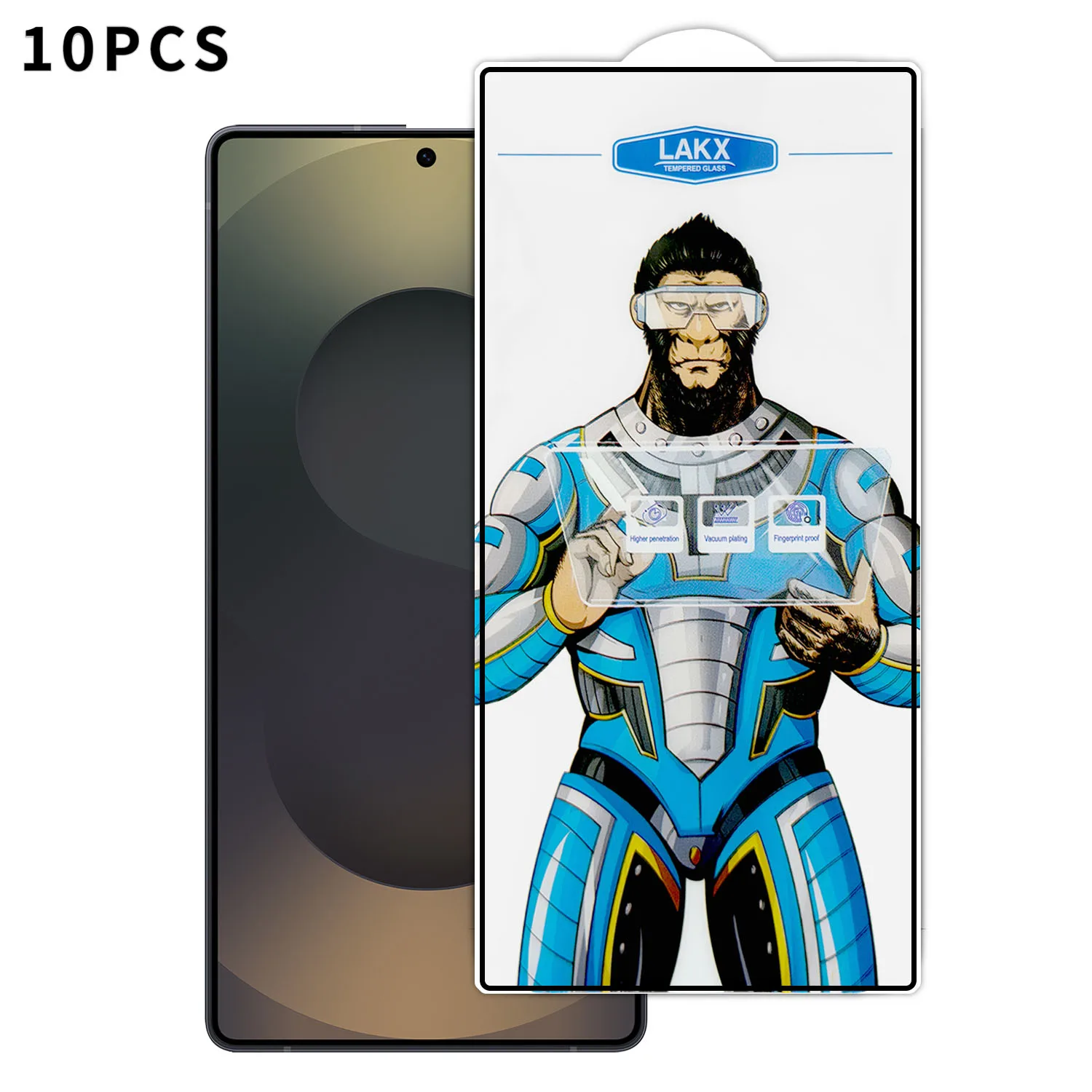 

For Samsung Galaxy S25 Ultra 10Pcs High Definition Tempered Glass Anti-fingerprint Anti-static Electroplating Full Screen Protec