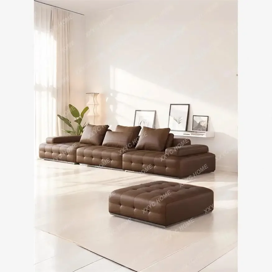 YY  Leather Electric Sofa Bed Modular Reclining Sofas   Luxury Living Room Lazy Chaise Lounge Home Furniture Cama