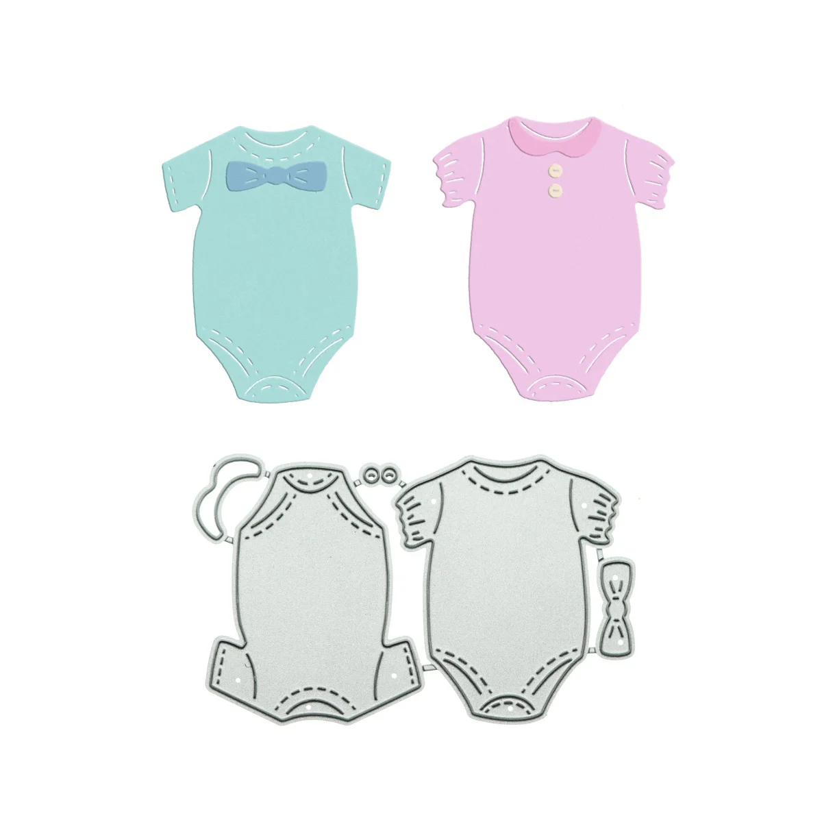 

Metal Cutting Dies Clothing Baby Romper Pattern For Scrapbooking Handmade Congratulation Card Craft Decorating Punch Stencil