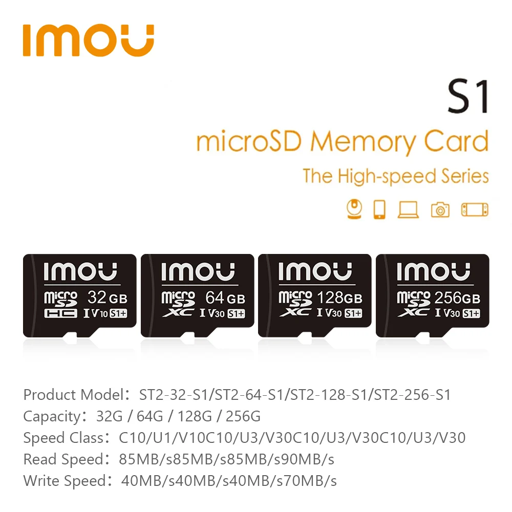 Imagem -04 - Cartão de Memória Imou sd para Vigilância Exclusivo Micro sd Cartão xc Alta Velocidade 32g 64g 128g 256g 512g