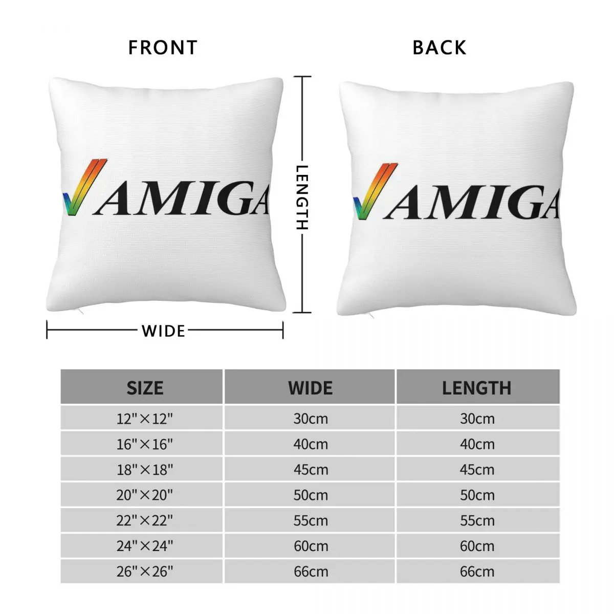 Commodore Amiga Logo Square Pillowcase Polyester Linen Velvet Creative Zip Decor Pillow Case Sofa Seater Cushion Cover