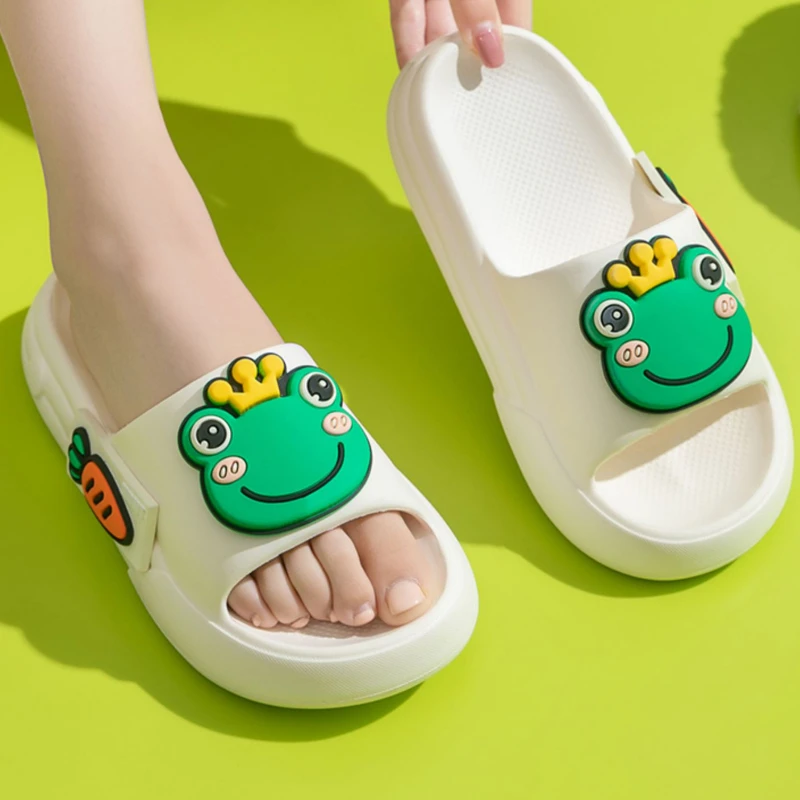 

Сандалии женские с круглым носком, милые босоножки для дома, Нескользящие, на толстой подошве, удобная обувь для ванной комнаты, лето