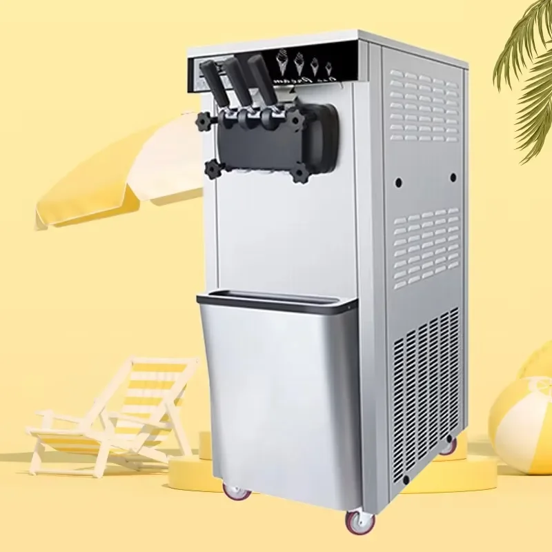 Commercial Soft Ice Cream Maker Stainless Steel Ice Cream Making Machine with Factory Price