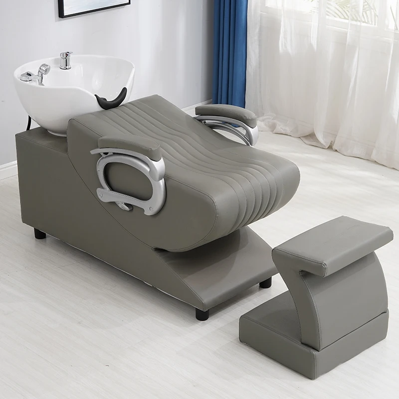 

Nordic Ceramic Shampoo Chairs Modern Simple Shower Hair Salon Shampoo Bed Ergonomics Salon Furniture Silla Peluqueria FYSC