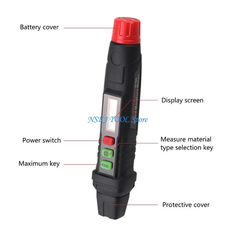 

L8RC LCD-Moisture Testing Damp Hygrometer Moisture Meter Measure Tool