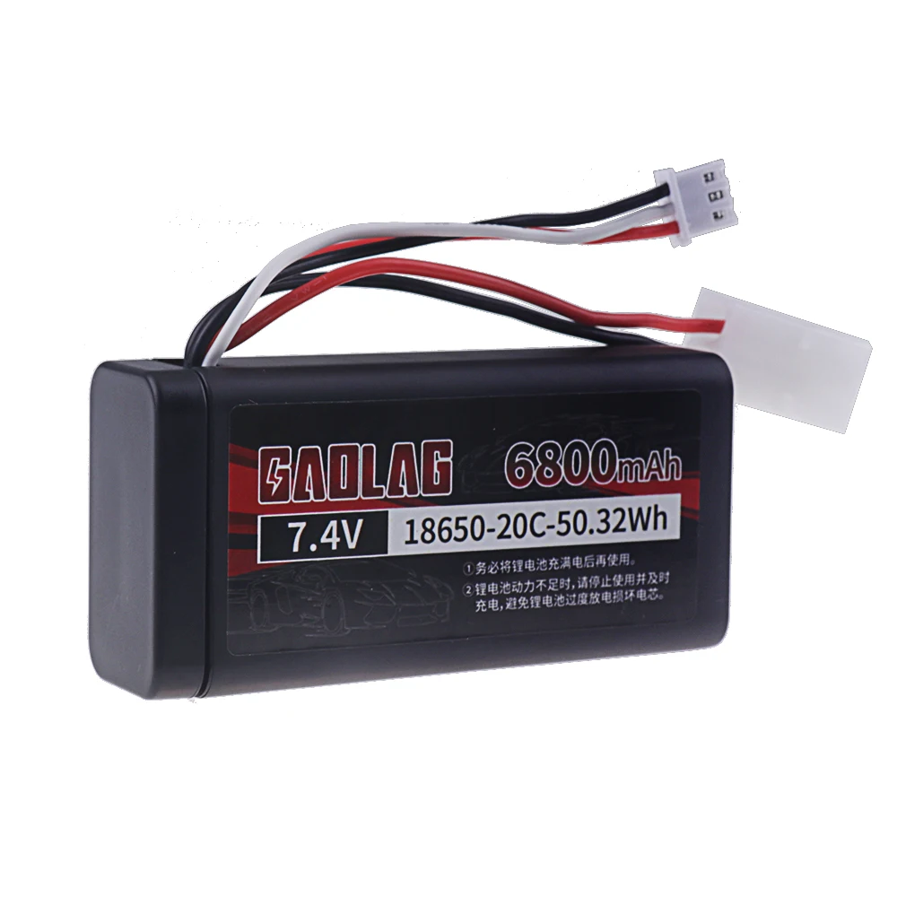 7.4V 18650 6800mAh Li-ion Battery Tamiya plug for HJ806 HJ810 R/C boat parts for Henglong 3818 3819 3838 3839 R/C tank parts