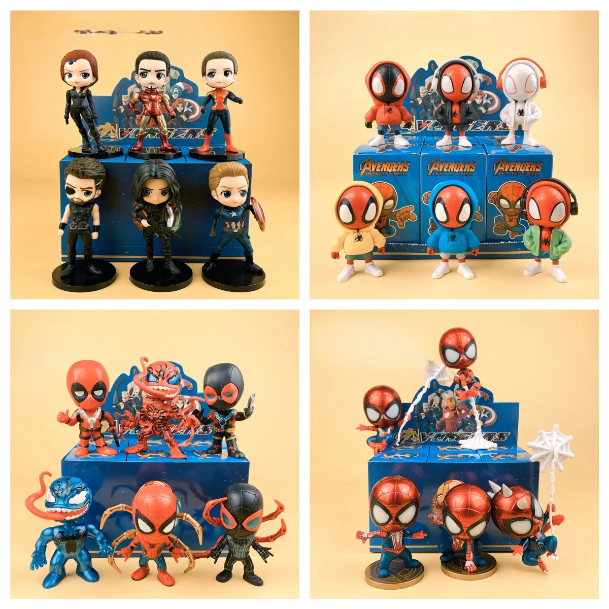 

New Marvel Blind Box FIGURE Iron Man Spider-Man Captain America Toys Ornaments Models Avengers