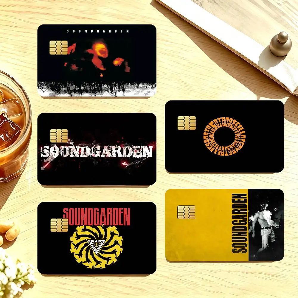 Band S-Soundgarden-S Credit Card Public Transportation Cards Sticker Waterproof Card Face Decoration 4PCS
