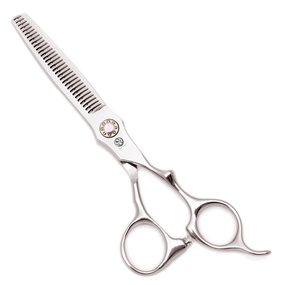 Professionelle Friseurscheren 5,5" 6" Edelstahl-Haarscheren Glänzende Haarschneidescheren Friseursalon-Effilierscheren Z9024 – Detail 2