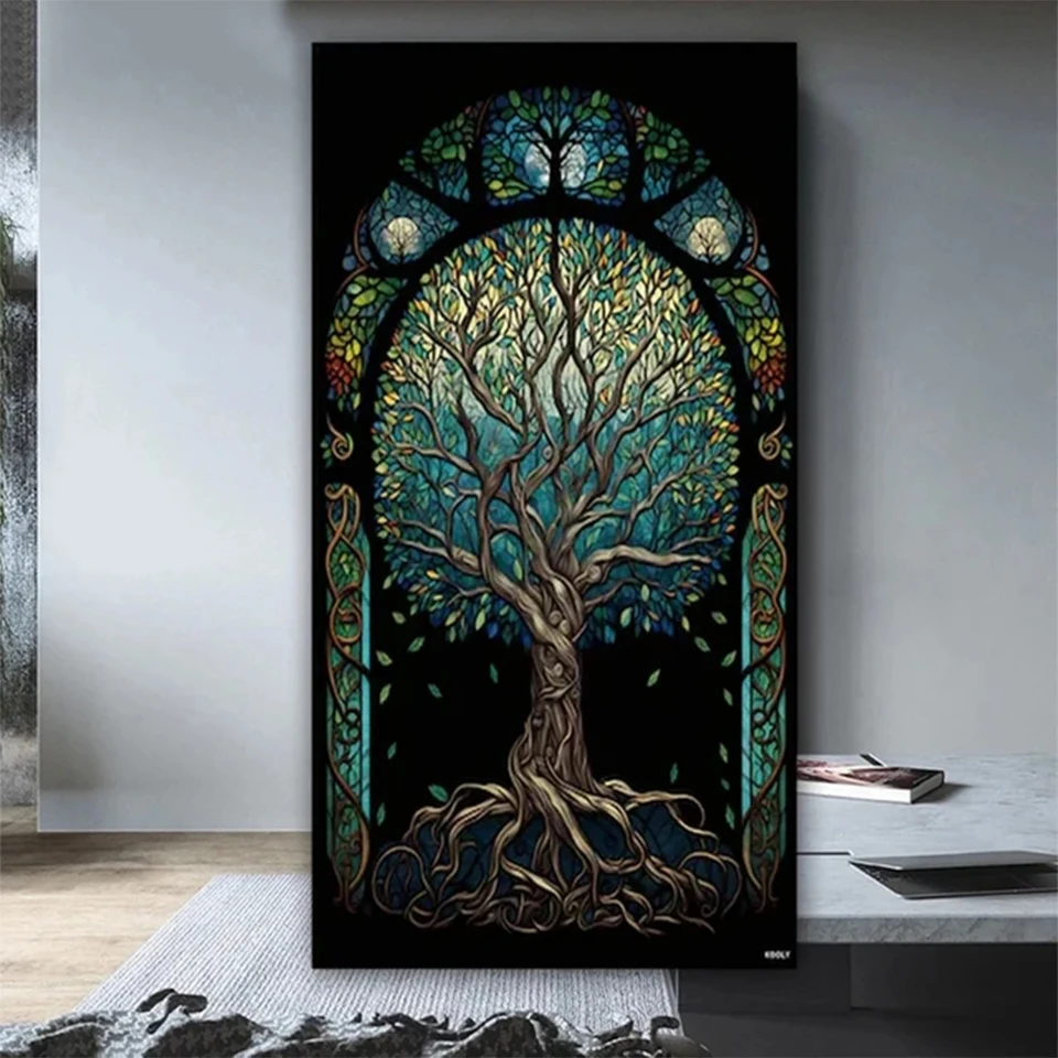 5D New Collection 2024 Mythology Tree Flower Of Life Diy Diamond Painting Cross Stitch Full Diamond Mosaic Embroidery Home Decor