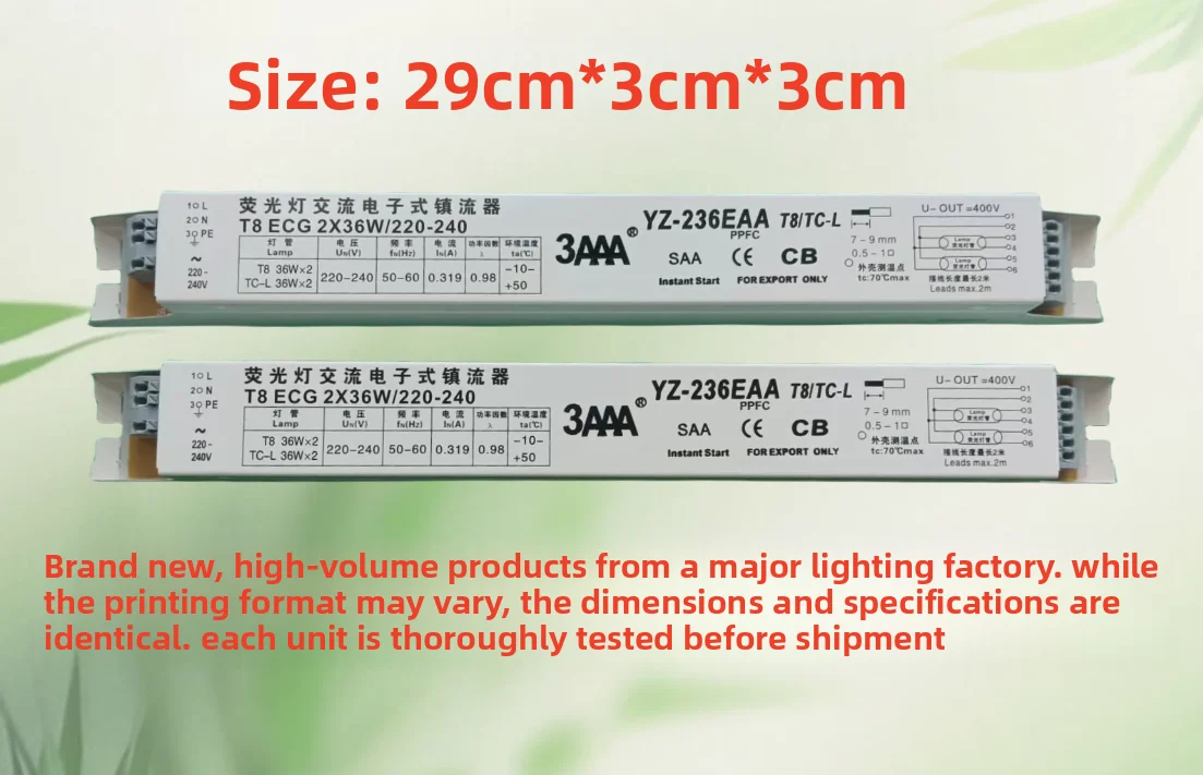 3AAA Electronic Ballast YZ-236EAA YZ-158EAA Rectifier for Traditional Fluorescent Lamps