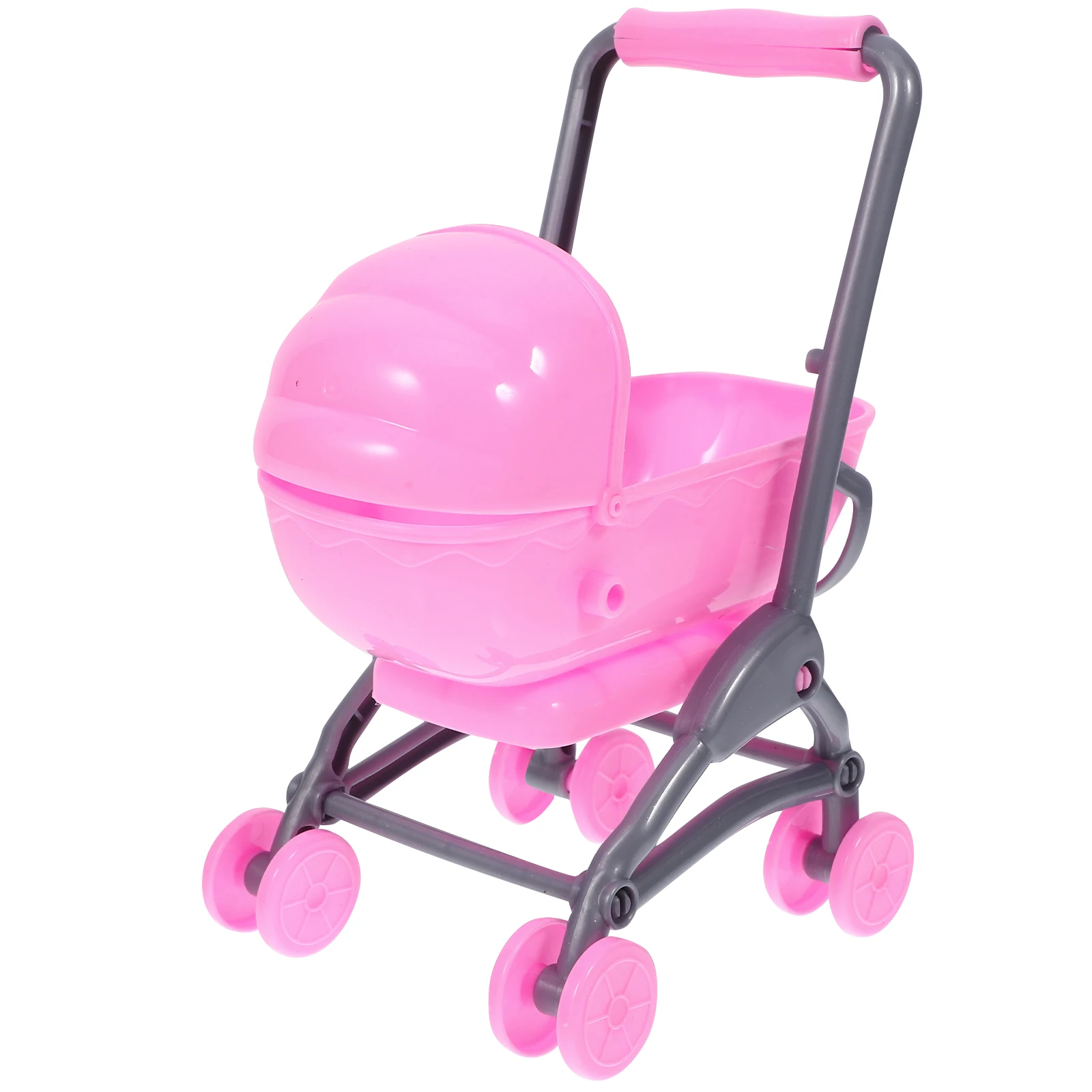 

Children Play House Toy Baby Stroller Can Move Toys Abs 8 Year Old Girls Kids Plastic Model Mini Accessories Realistic