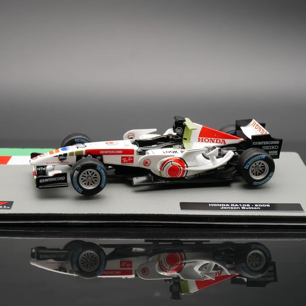 Ixo 1:43 Honda RA106 2006 Jenson Button Racing Diecast Car Model Metal Toy Vehicle