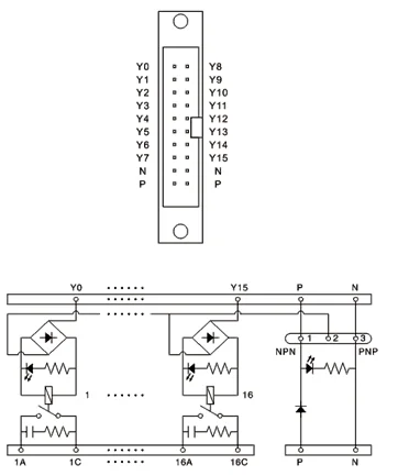 JR-B16PC-F/DC24V لوحة التتابع محطة كتلة 16 قناة وحدة التتابع #3
