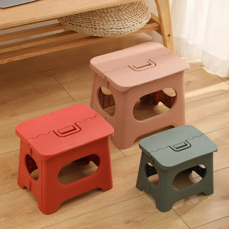 Plastic Multi Purpose Folding Step Stool Home Train Outdoor Storage Foldable Kids Holding Stool Camping