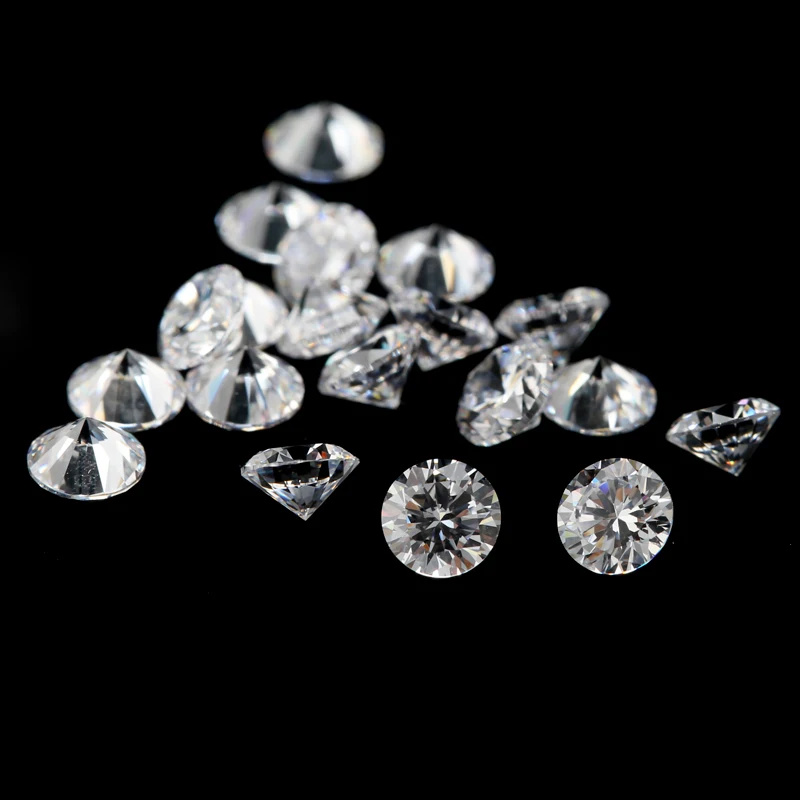 200pcs 0.8~2.9mm GH EF D Color Round Cut Lab Grown Loose Moissanite Stone Test Positive (Without Certificate)