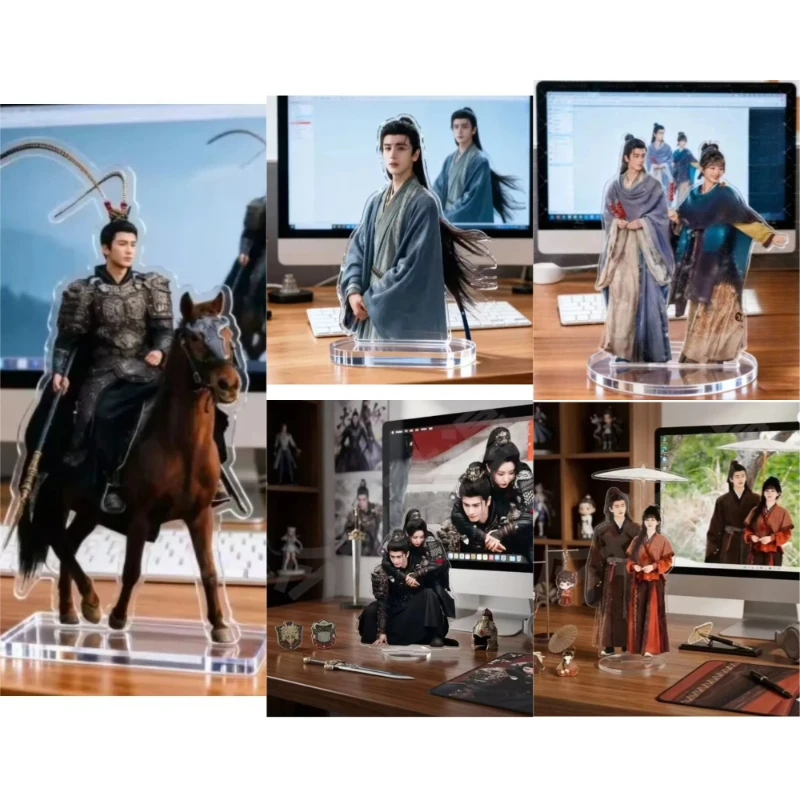 Pursuit of Jade Série TV Zhu Yu Peripheral Zhang Linghe Tian Xiwei Xie Zheng Support en acrylique Décoration de bureau Porte-clés Collection pour fans