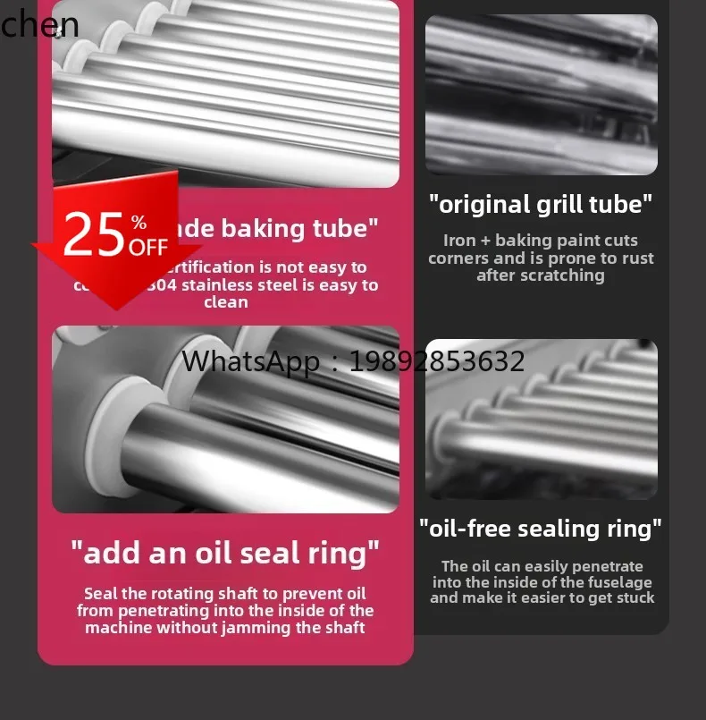 

Sausage machine commercial new 304 stainless steel smart sausage hot dog machine automatic special stall