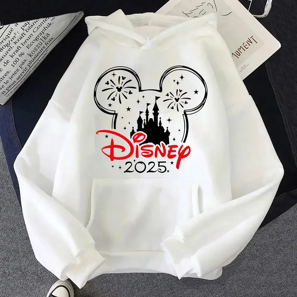 Cartoon Mouse Family Trip Printed Hoodie 2025 Women\'s Sweatshirts Pullover Tops Fashion Hoodies Autumn Winter Streetwear Clothes