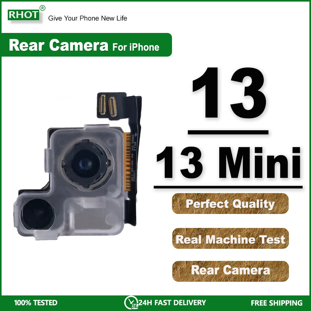 

100% Real Machine Test Rear Camera For iPhone 13 13 Mini Back Camera Rear Main Lens Flex Cable Camera For iphone 13 Mini Camera