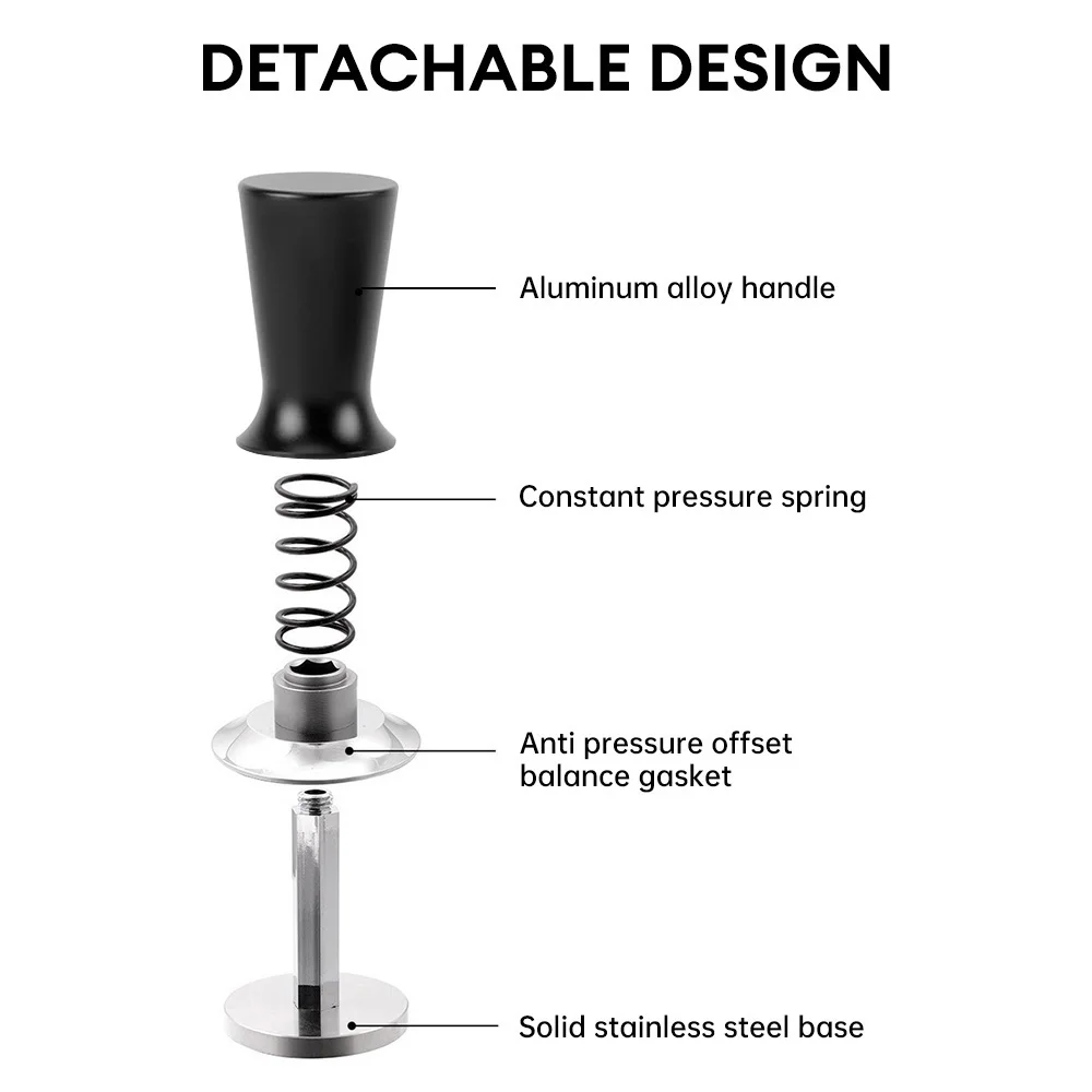 51 мм/58 мм Темпер для кофе эспрессо бариста плоский Темпер с пружинной калибровкой для кофе-бариста 51/58 мм