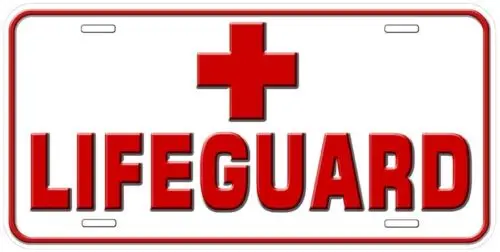 Lifeguard Aluminum Novelty Car License Plate Aluminum