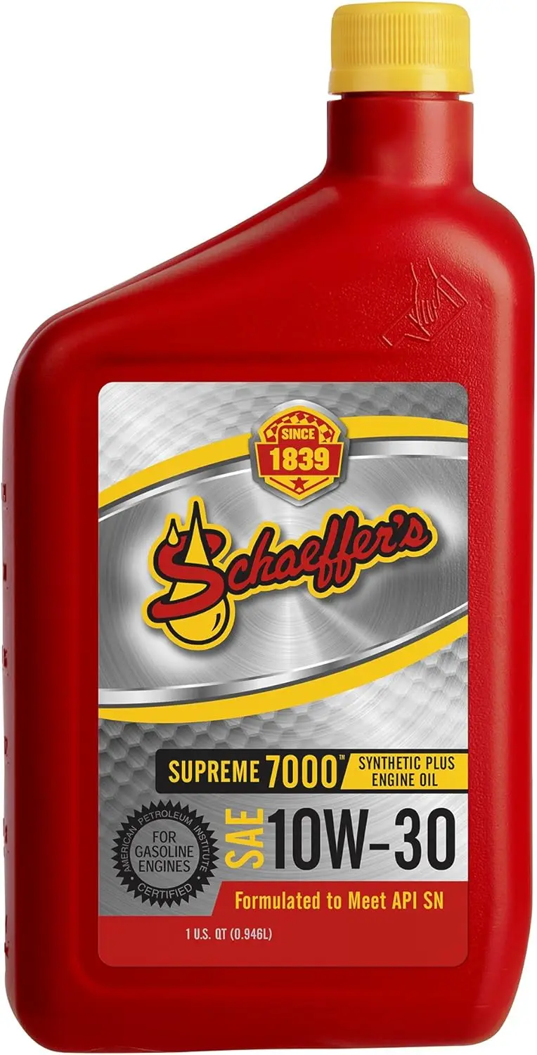 Schaeffer Manufacturing Co. 0703-012 Supreme 7000 Synthetic Plus Gaoline Engine Oil 10W-30, 1-Quart Bottle (Pack of 12)