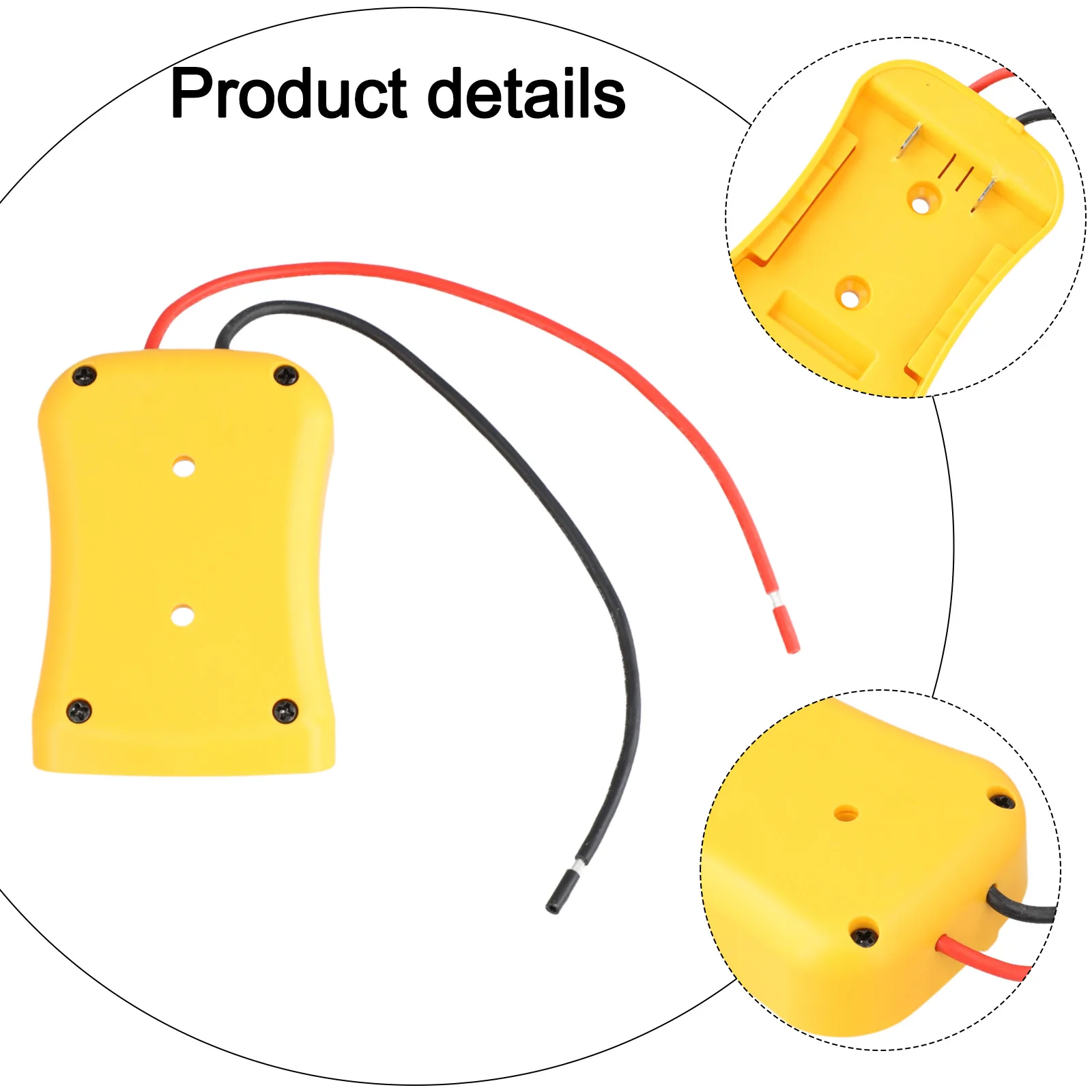 Wired Connection Adapter For 18V 20V Battery Holder With Fuse Option For DIY Tools And Workshop Equipment Accessories
