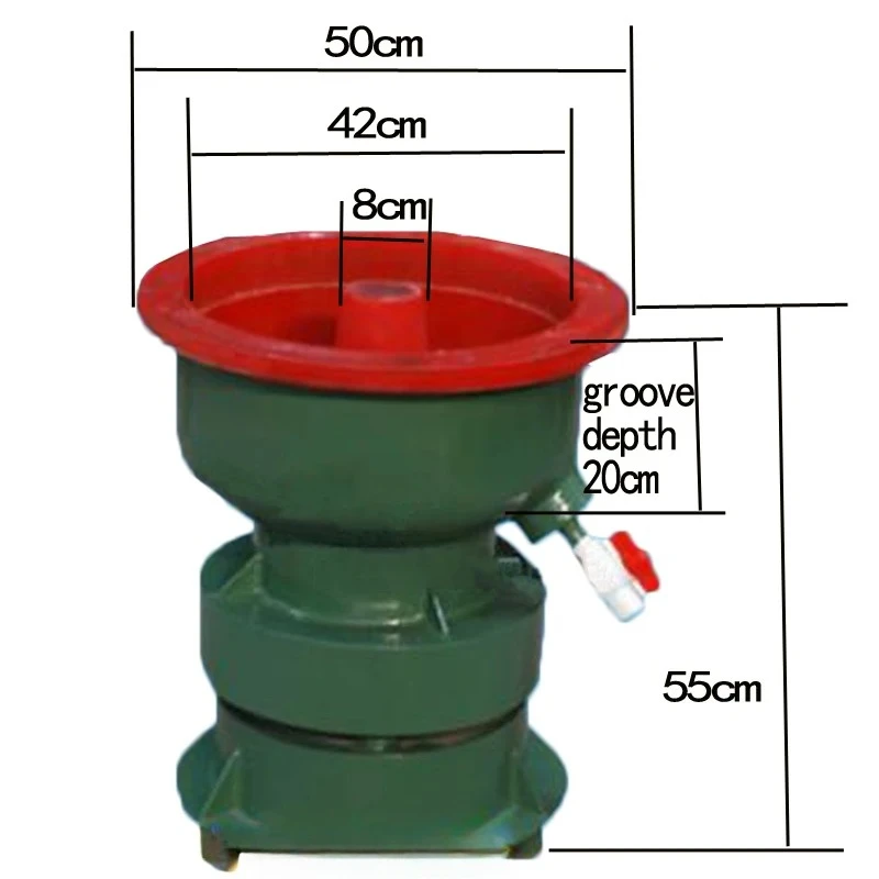 Vibratory Polisher Machine 220/380V 1PC Vibratory Polishing Grinding Machine Straight Mouth Discharge Material