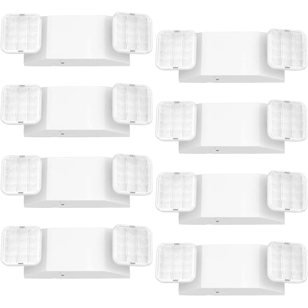 Emergency Light Battery Backup Adjustable Heads UL Listed Power Failure High Output Indoor Wall Ceiling Mount Emergency Exit