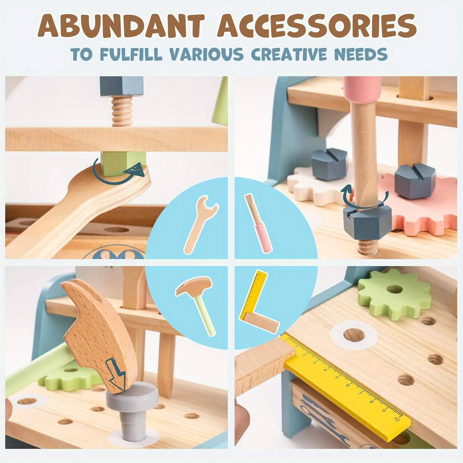 Combinazione di smontaggio e assemblaggio del dado della casa dei giochi per bambini tavolo degli attrezzi in legno formazione di coordinazione occhio-mano puzzle sviluppo