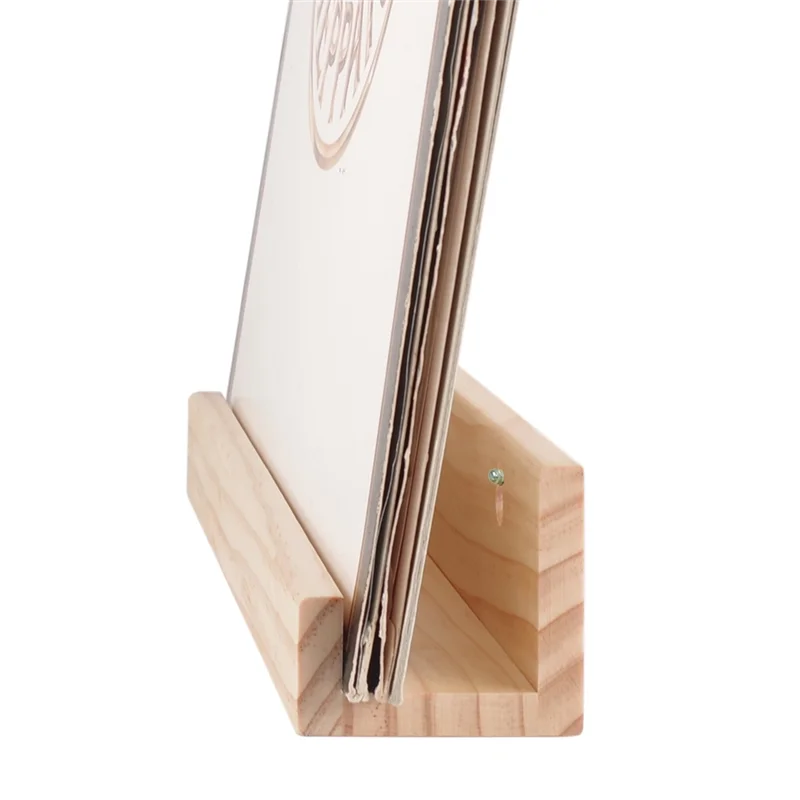 ABUO-Vinyl Record Stand Display Wall Mount Solid Wood Album Shelf Bracket Hanging Storage LP Holder