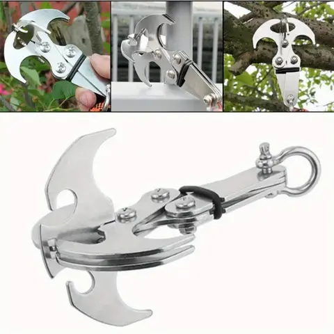 Heavy Duty Flying Tiger Gravity Hook Stainless Steel Folding Grappling Outdoor Survival Climbing Claw Multitool Camping Gear
