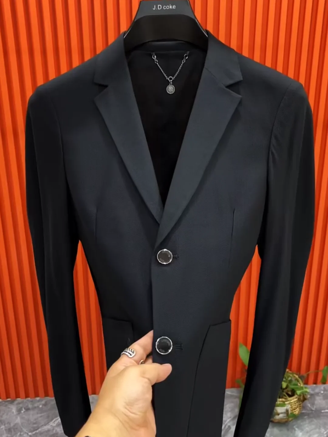 

Early Autumn Men's Casual Comfortable Versatile Sli Faionable Busin Lightweight Suit Jaet European Sle Faion