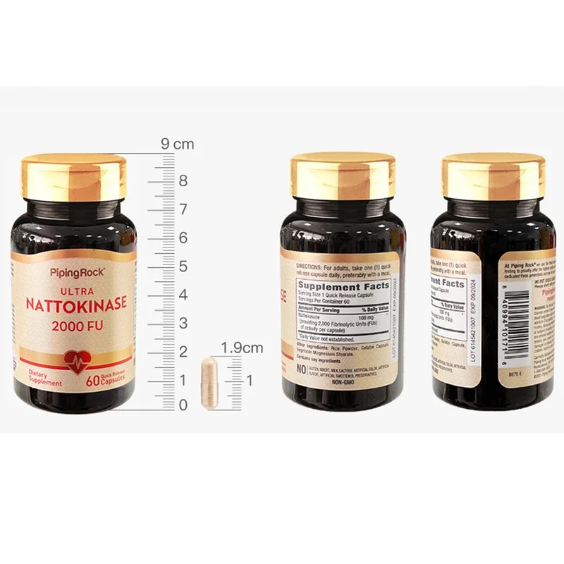 One bottle of nattokinase capsules and three tablets of high-dissolving thrombus softening non-Japanese monascus.