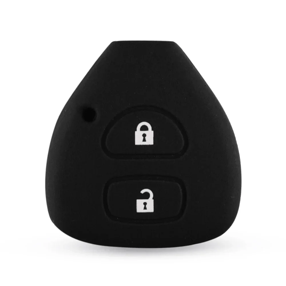 Dandkey 2 Buttons Silicone Key Case Cover For Toyota YARIS AURIS Sienna Remote Key Protector Cover 2005 2006 2007 2008 2009 2010