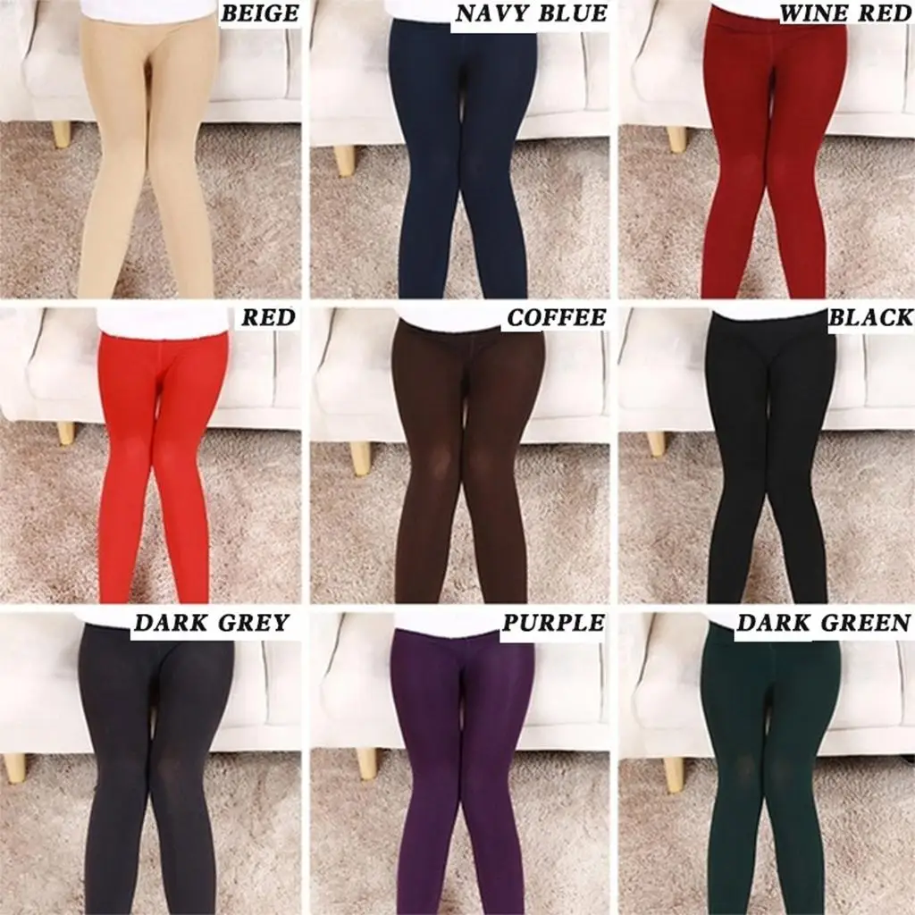 Ladies Brushed Fleece Lined Leggings Thick Stretch Winter Warm Tights Pants