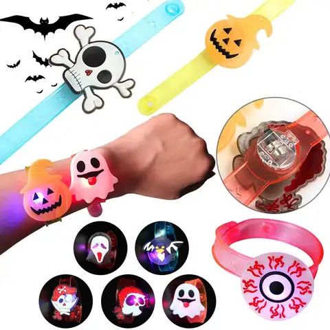 5/10/20 st glödande pumpa spöke armband ringar barn nattleksaker halloween festfavör barnpresenter festival karneval giveaways 10 best sales bröllopsgodisar - №2