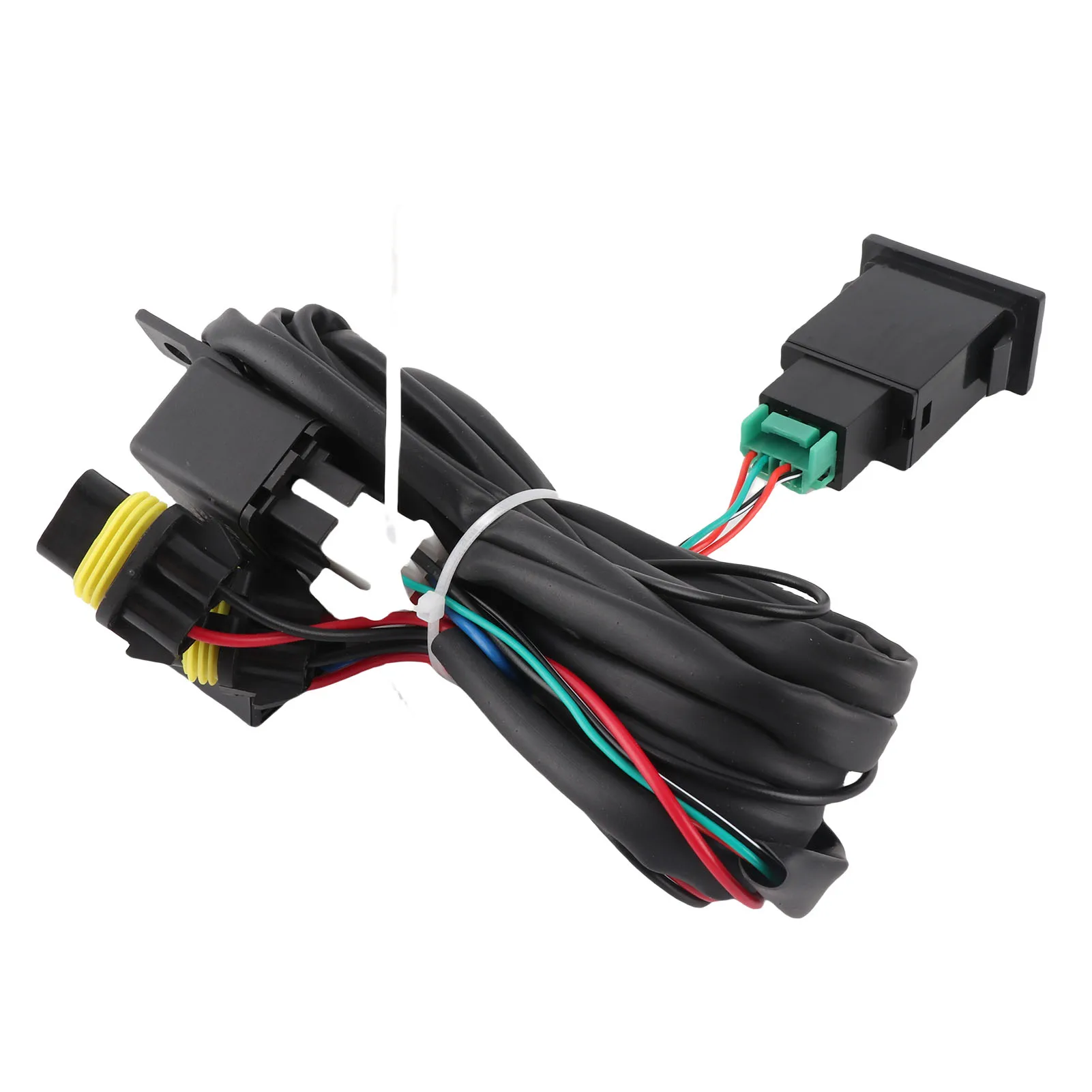 Auto Nebelscheinwerfer Lampe Kabelbaum Buchse Draht Stecker mit 12V 40A Leistungsrelais & beleuchtete Ein-/Aus-Wippschalter-Kits