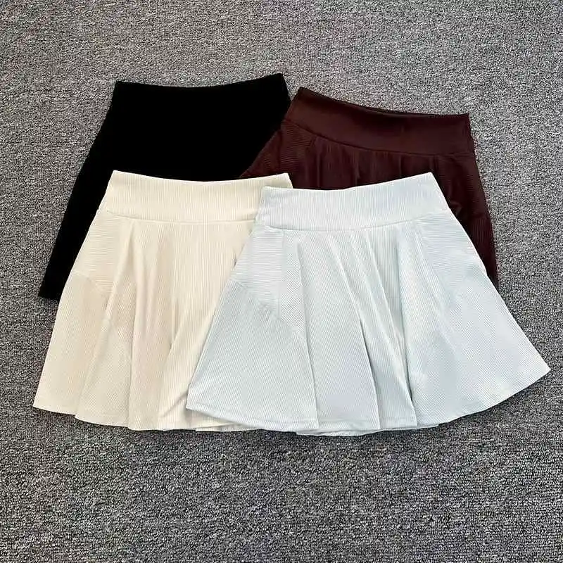 

Women's anti-transparent sports shorts, slimming and breathable yoga skirt, half-body running training, pilates fitness, tennis